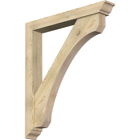 Ekena Millwork Legacy Traditional Rough Sawn Bracket w/ Offset Brace, Douglas Fir, 6"W x 42"D x 48"H BKT0604X42X48LEC01RDF